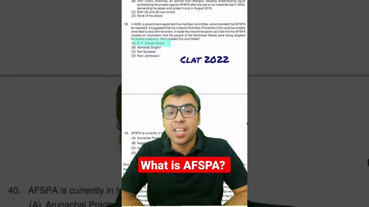 What is AFSPA? | Armed Forces Special Powers Act | The Hindu Analysis 💥#clat2023