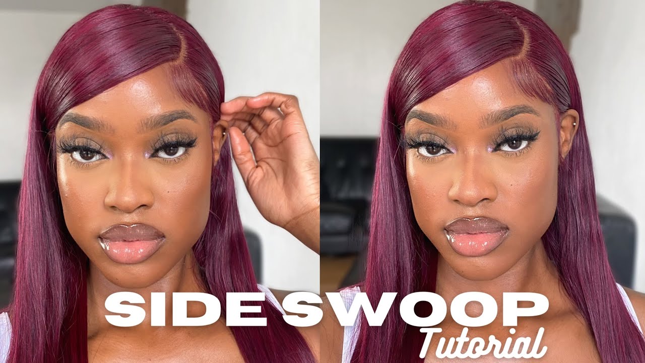 SIDE SWOOP TUTORIAL 😍 THE BEST RED WIG? | HURELA HAIR