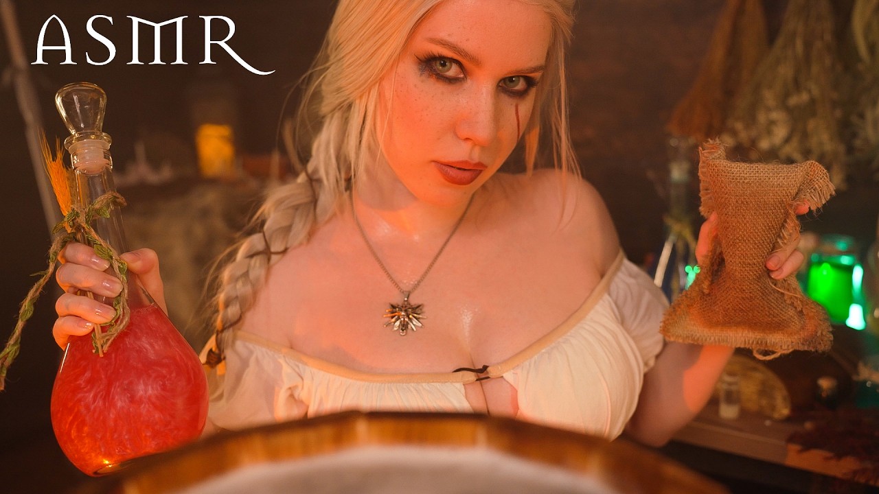 АСМР 🌿❤️ ЦИРИ ИСЦЕЛИТ ТЕБЯ в ЭЛИКСИРАХ ВЕДЬМАКА 🧪 Хижина Травницы | ASMR Herbalist's hut