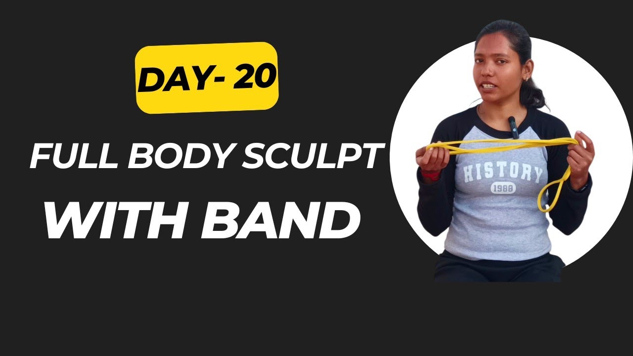 Day-20/90 days challenge 🔥 Resistance band full body workout, #homeworkout #resistancebands #viral 
