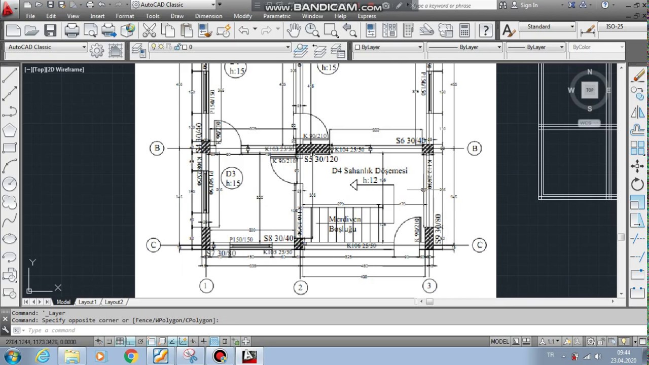 Autocad Mimari Kat Planı Çizimleri Part 2