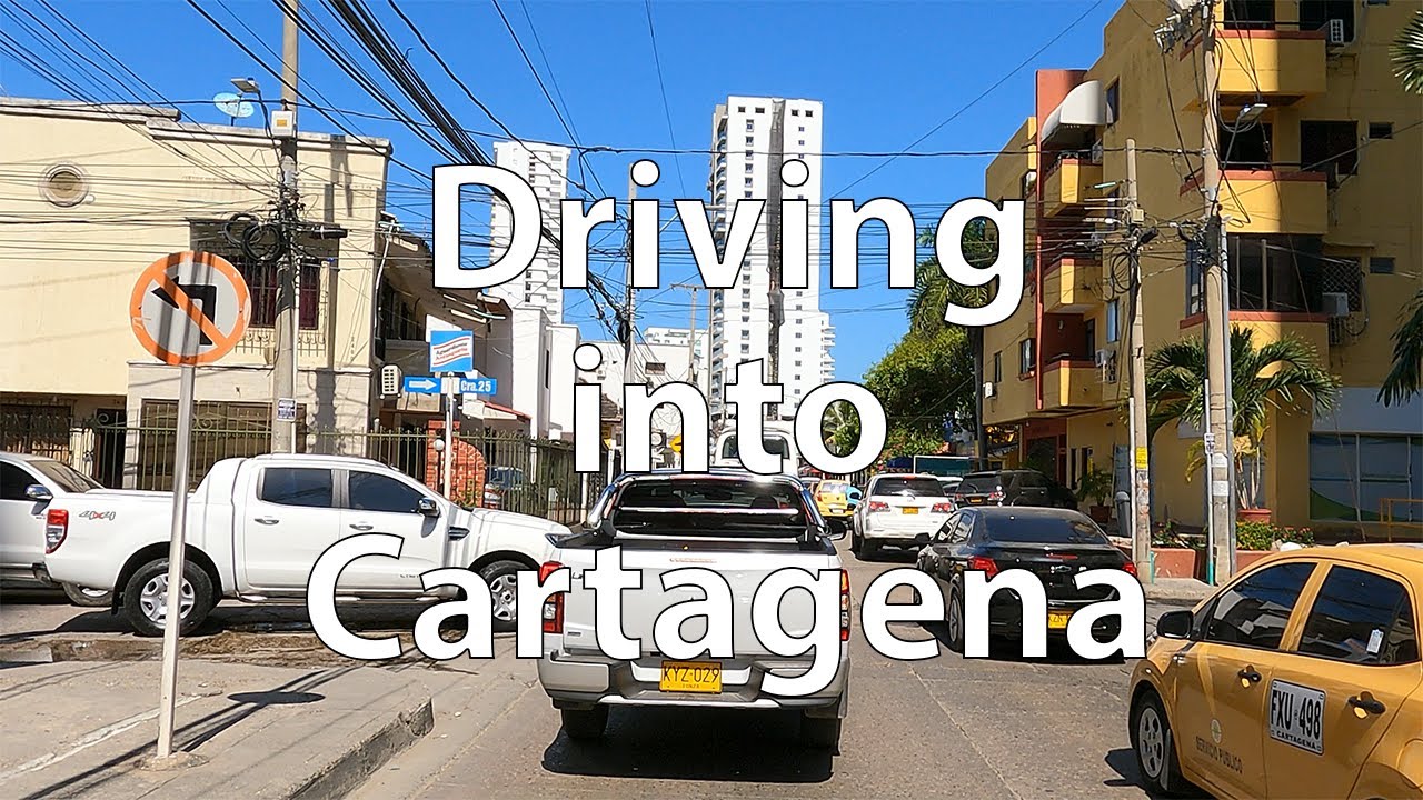 [4K] Driving into Cartagena (CO)