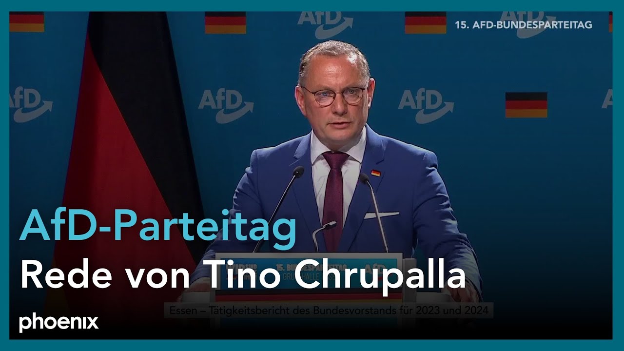 Rede von Tino Chrupalla (AfD-Parteivorsitzender) auf dem Parteitag der AfD | 29.06.24