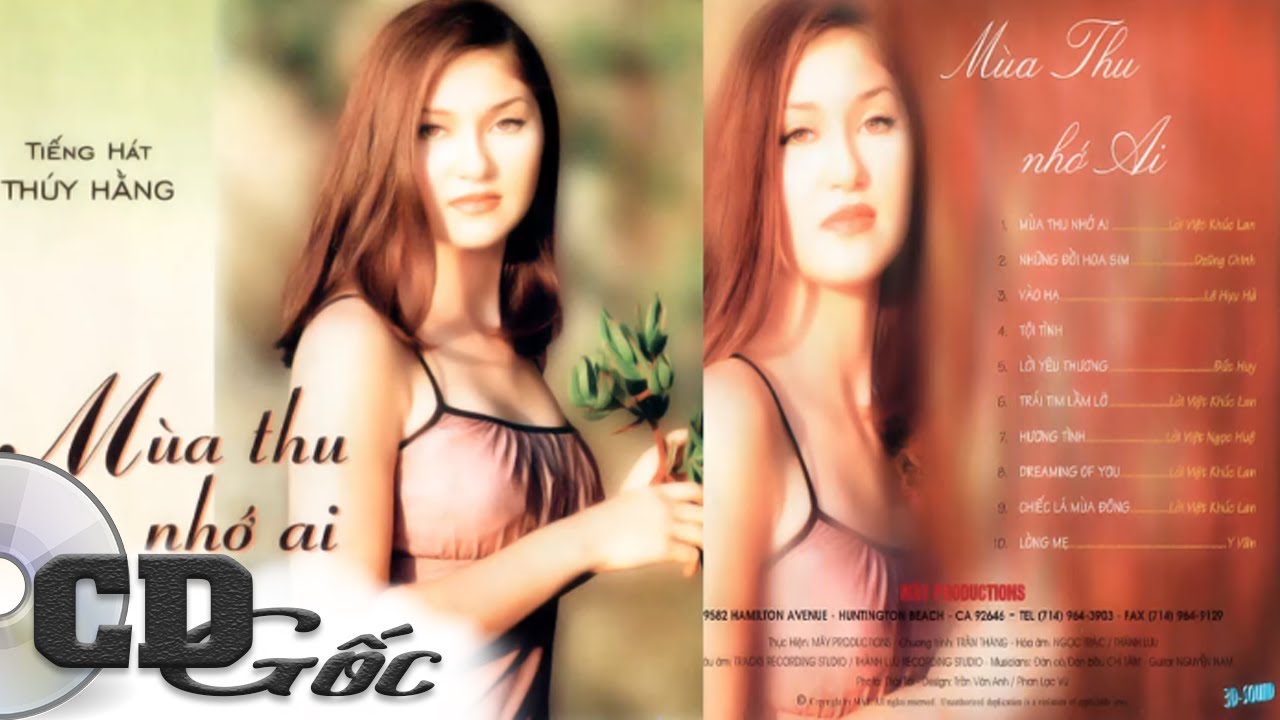 CD Nhạc Vàng Xưa Tiếng Hát Thúy Hằng - Mùa Thu Nhớ Ai