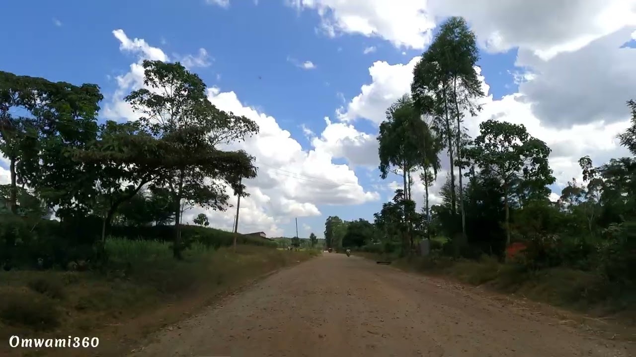 Driving on a rough road to Lugari township, Kakamega County