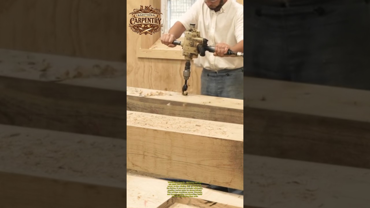 Power Mortising Machine Cutting Perfect Wood Joints Fast! #woodworking #tools #diy