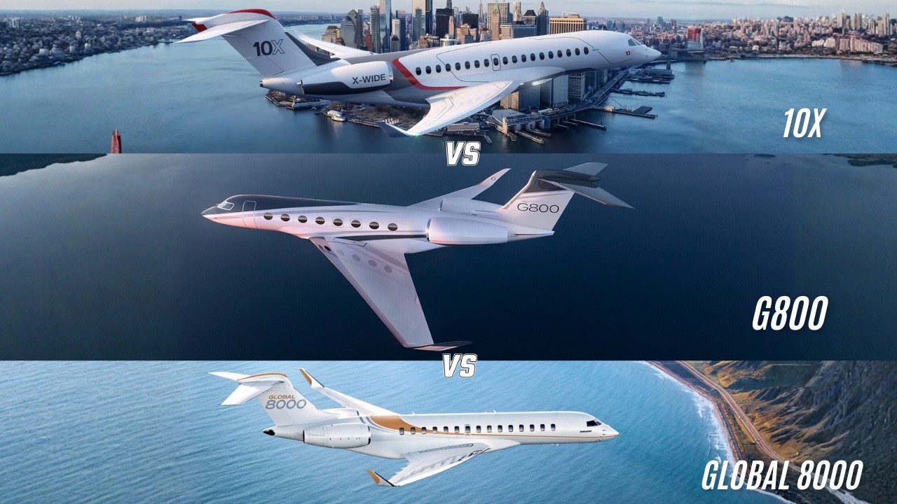 Какой частный самолет стоимостью 75 миллионов долларов победит? Global 8000 против G800 против Fa...