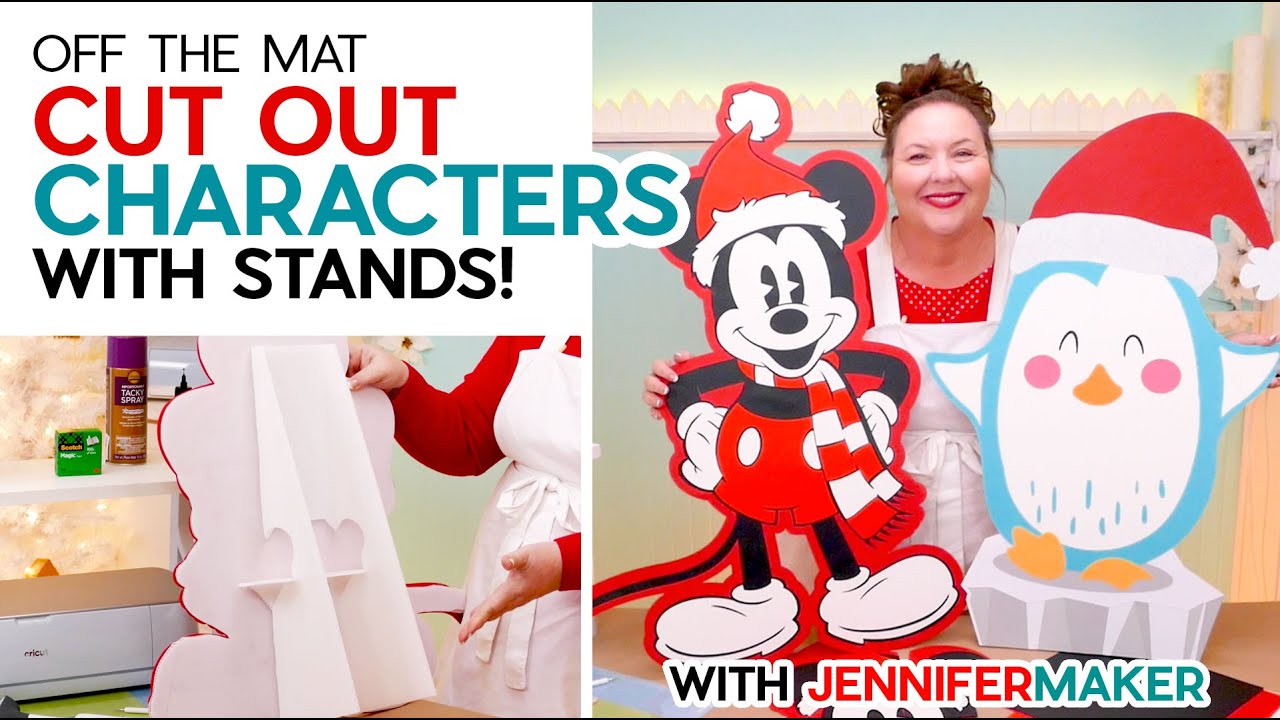 DIY Cut Out Characters - Make HUGE Larger Than Mat Projects with Stands!