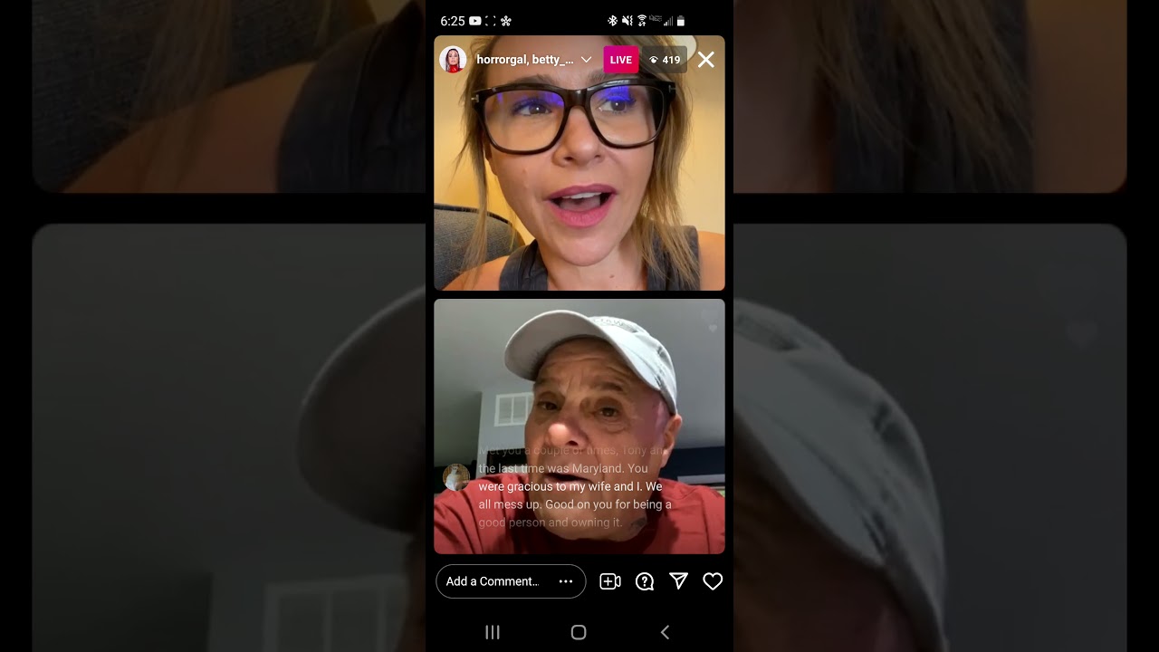Tony Moran & Danielle Harris Instagram live 7/19/21