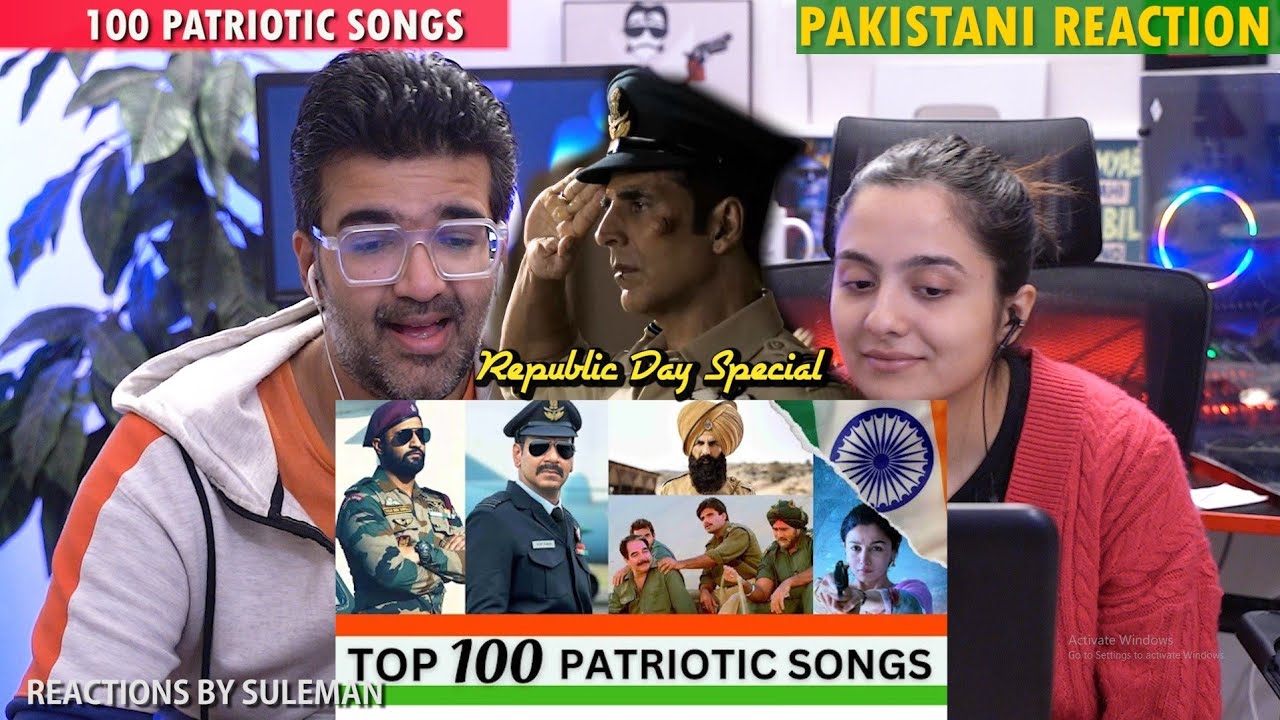 Pakistani Couple Reacts To Top 100 Patriotic Songs Of All Time | Best Deshbhakti Songs