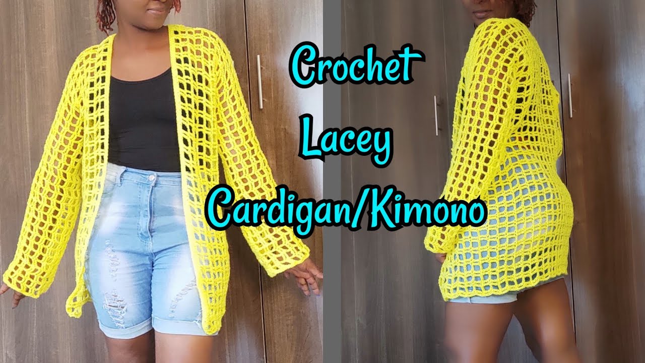 Crochet Lacey Cardigan//Crochet Kimono