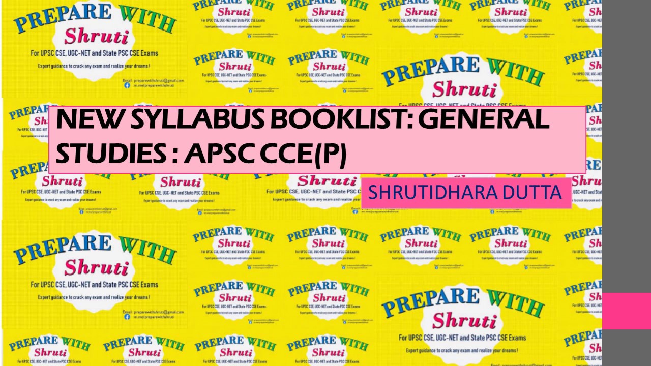 BOOKLIST : APSC NEW SYLLABUS 2020