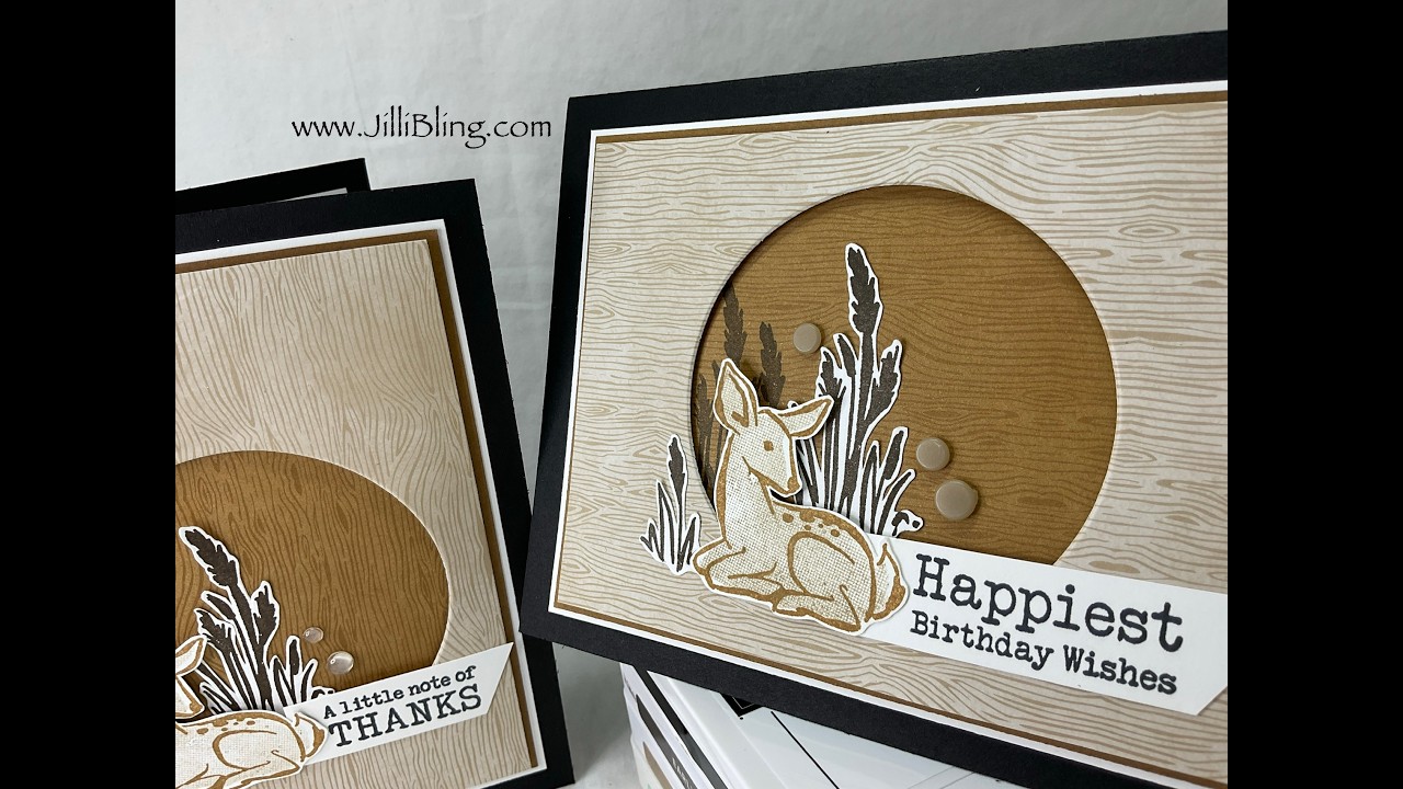 Stampin Up Notes of Spring POM - Darling Deer 1 z 3