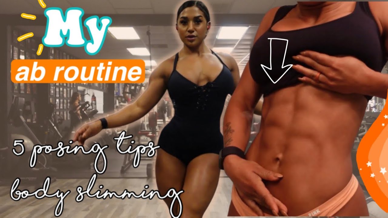 My Top 5 Posing Tips + My Ab Routine | Refeed Day RESULTS + Body Slimming ep.42