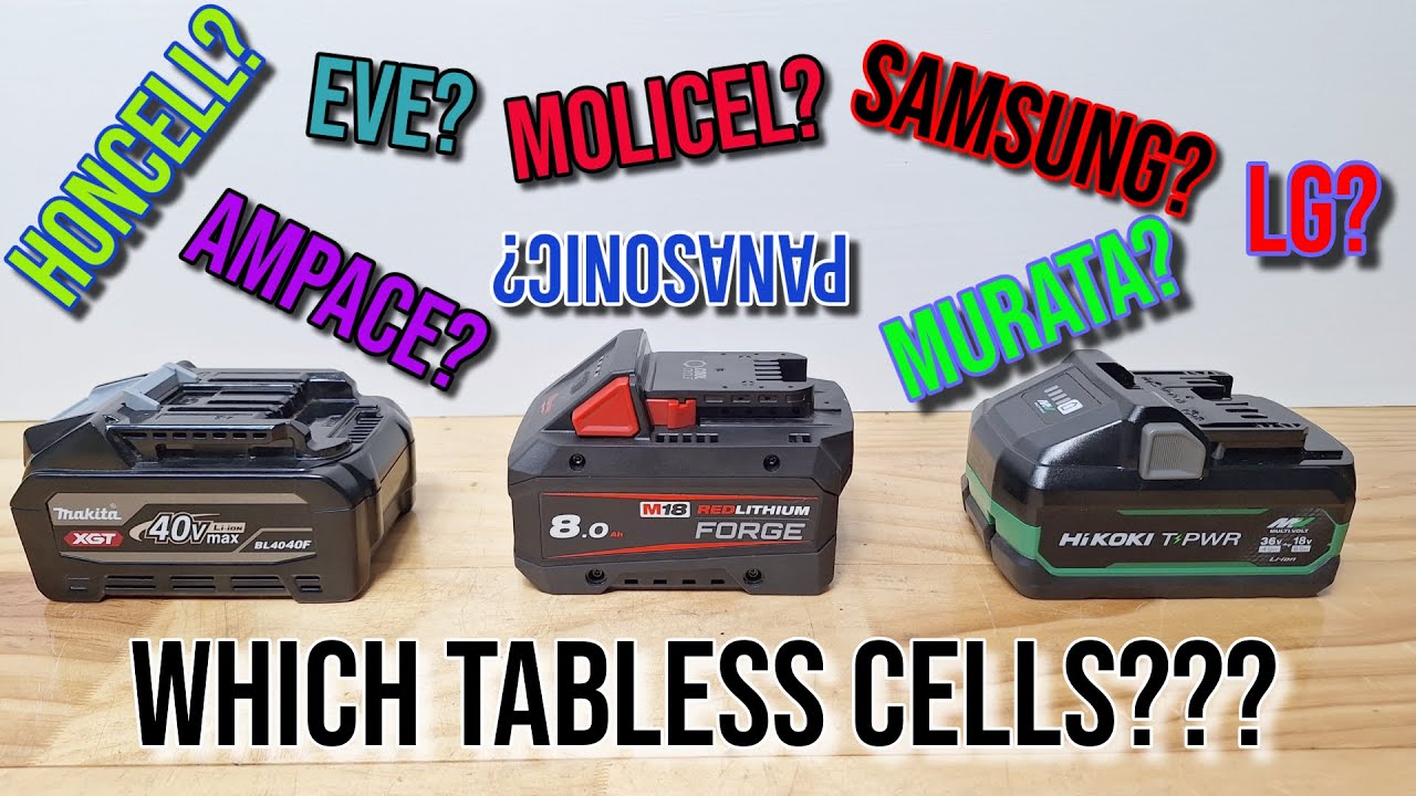 What Tabless Cells Are Tool Brands Using? Makita VS Milwaukee VS Metabo HPT VS Hikoki