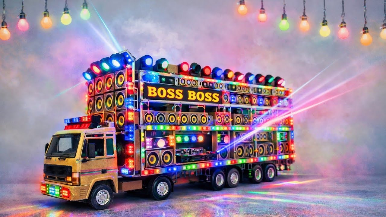 Mini Dj Truck Setup | how to make mini dj setup with cardboard Making Dj setup at home | dj wala