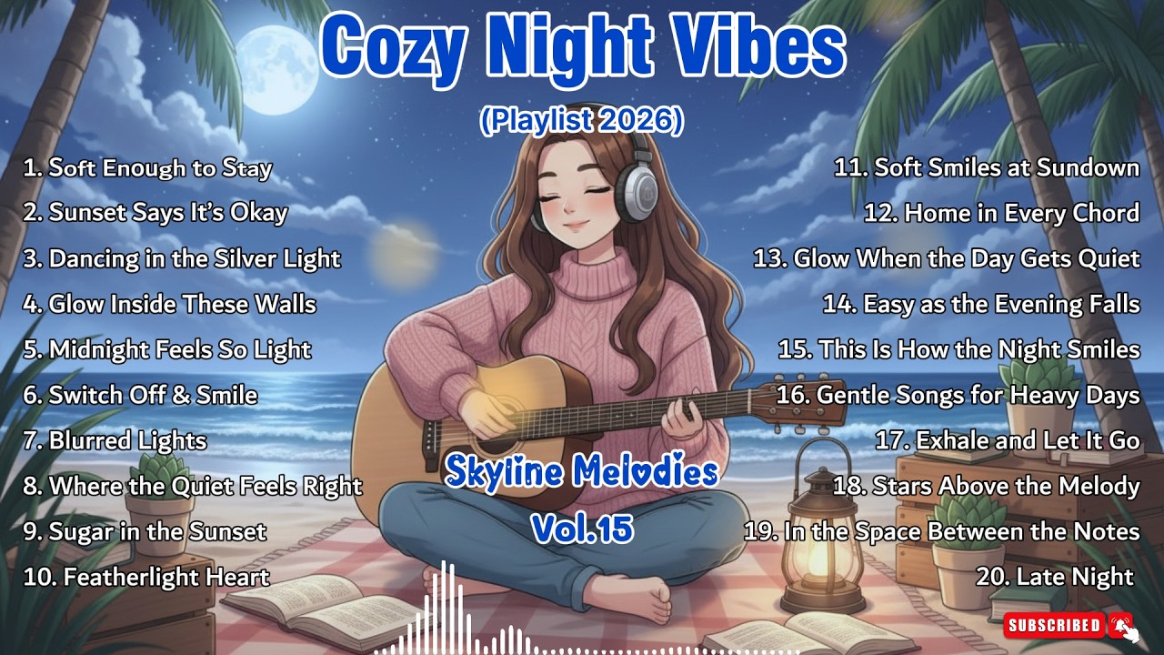 Happy Acoustic Pop for Relaxing 🌙 | Soft Chill Music for Study, Work & Relaxing Nights