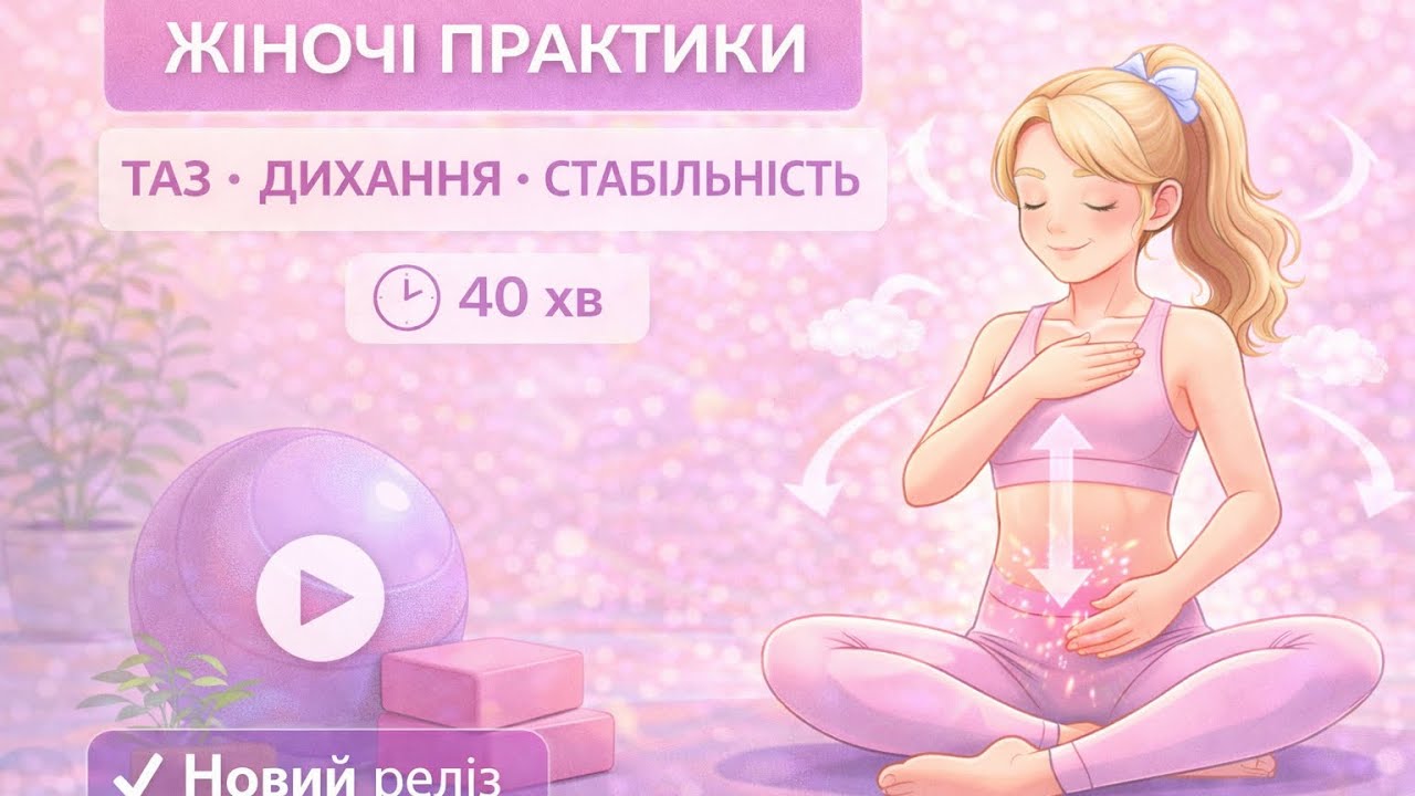 ЖІНОЧІ ПРАКТИКИ | СТАБІЛЬНІСТЬ ТАЗУ • ТАЗОВЕ ДНО • ДИХАННЯ