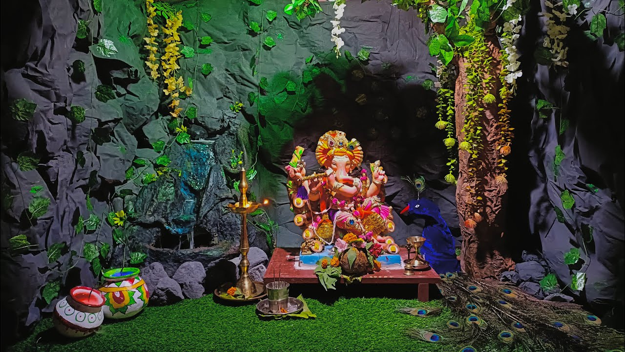 GANPATI DECORATION 2022 | KRISHNA THEME | ADGAON |#ganpati #decoration #konkani