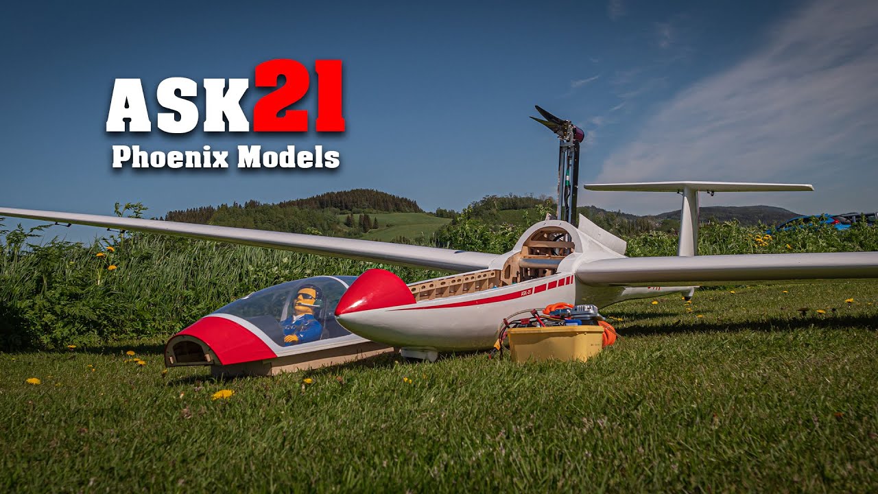 Phoenix Model ASK21 - Maiden flight and emergency landing. Burned ESC