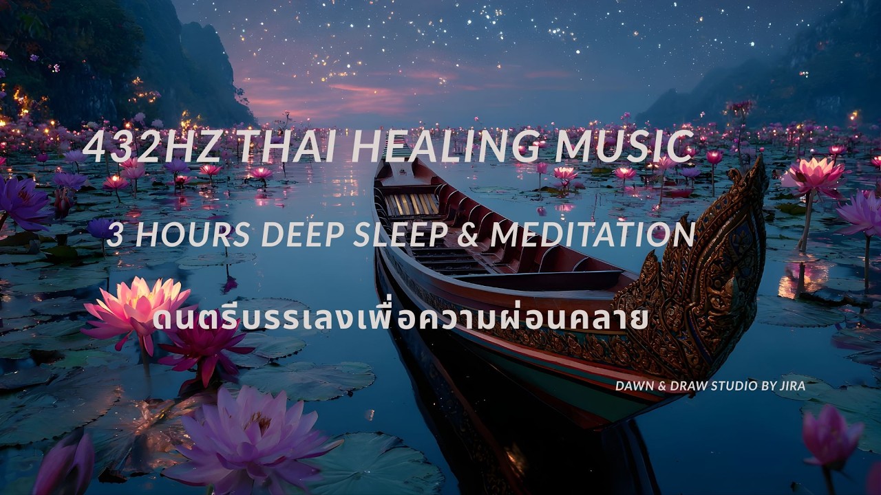 ดนตรีบรรเลงเพื่อความผ่อนคลาย 432Hz Thai Healing Music | 3 Hours Deep Sleep & Meditation