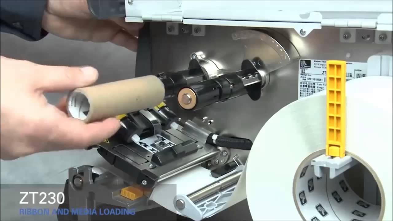 How to load a Zebra ZT 230 Label Printer
