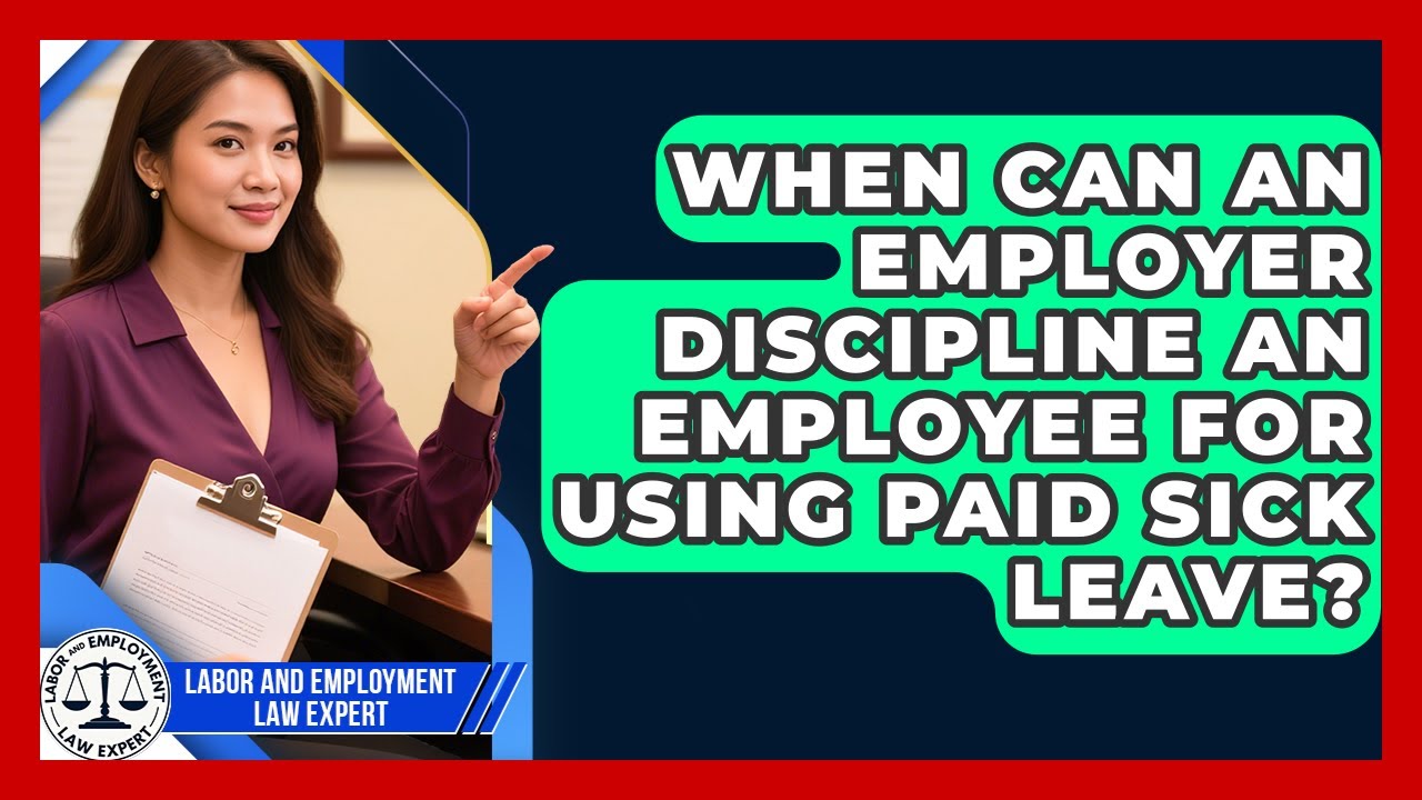 When Can an Employer Discipline an Employee for Using Paid Sick Leave?