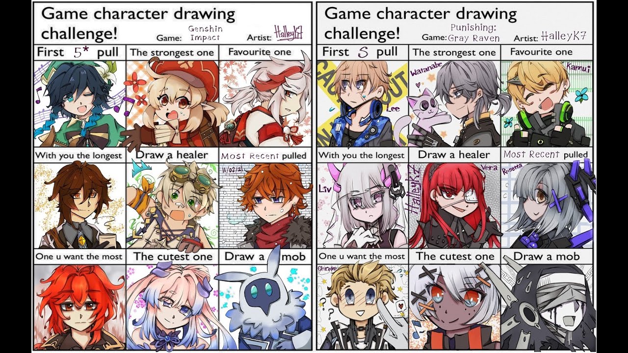 Gacha Character Meme: PGR & Genshin Speedpaint
