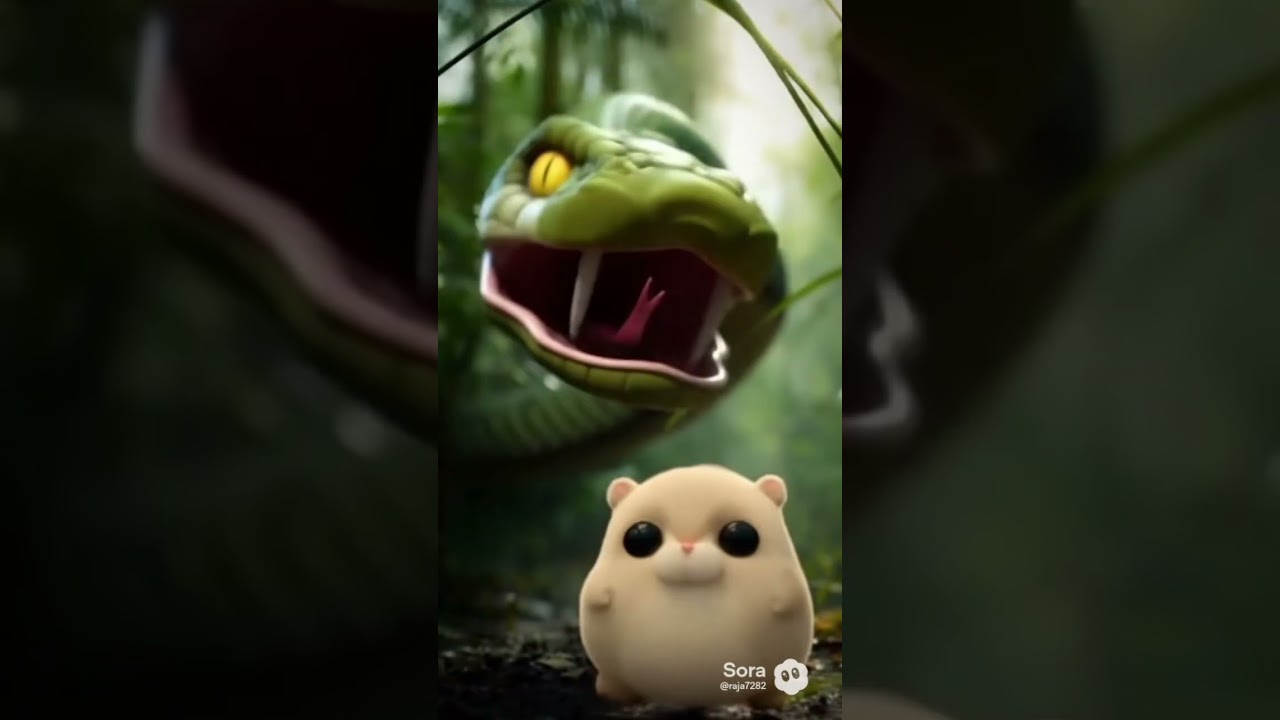 The child escaped from the snake 🐍 