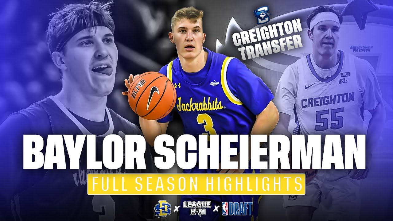 Creighton Transfer Baylor Scheierman Full 2021-22 South Dakota St Highlights