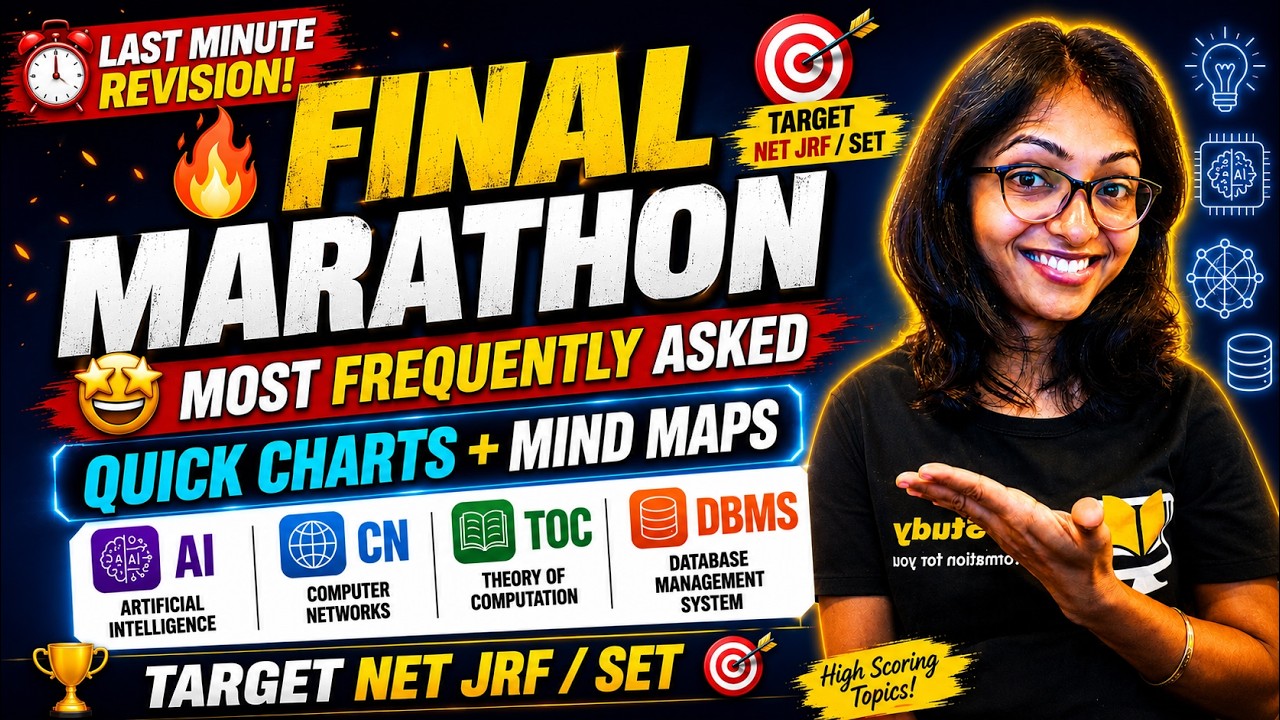 MARATHON UGC NET CS Revision Most Frequently Asked Questions|Quick Charts + Mind Maps|AI CN TOC DBMS