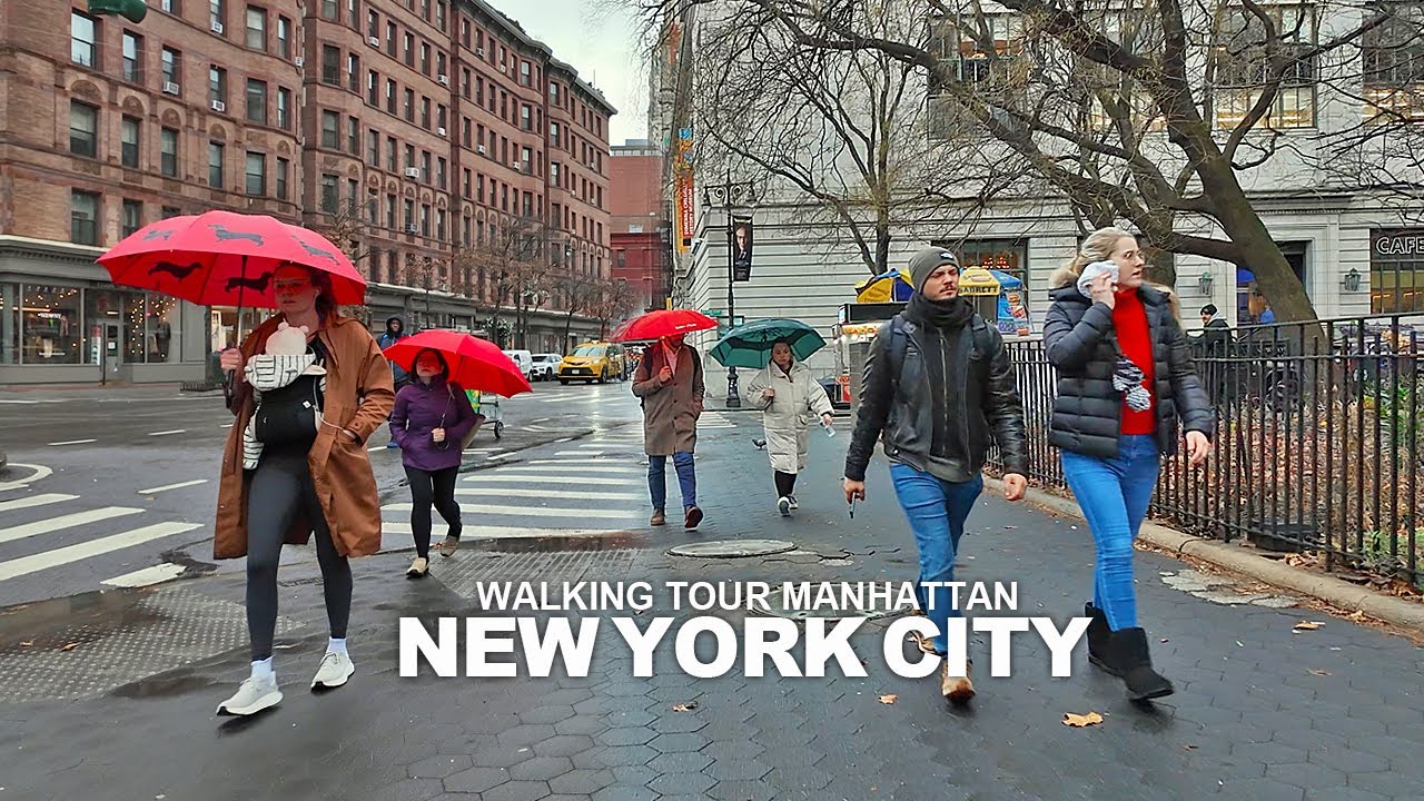 NEW YORK CITY TRAVEL 149 - WALKING TOUR MANHATTAN Columbus Ave, Central Park, 8th Avenue, Broadway