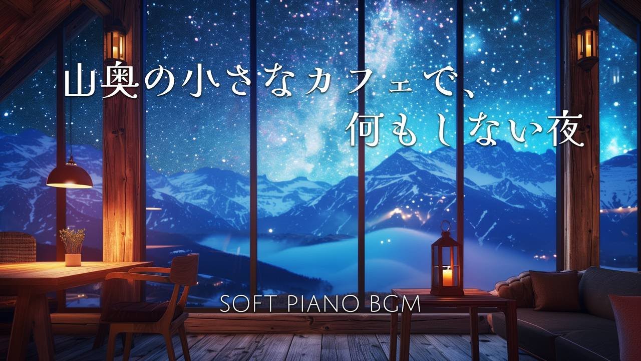 山奥の小さなカフェで何もしない夜 | Soft Piano BGM