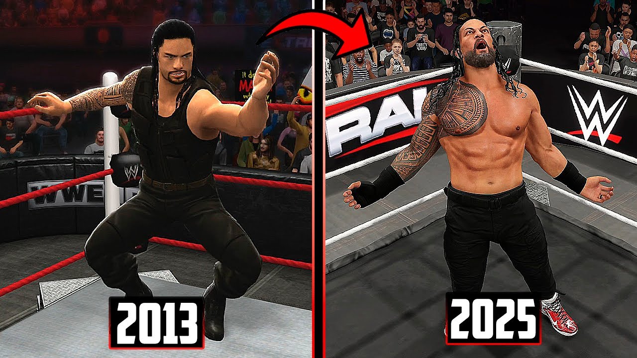The Evolution Of Roman Reigns Spear in WWE Games! (WWE 2K14 to WWE 2K25)