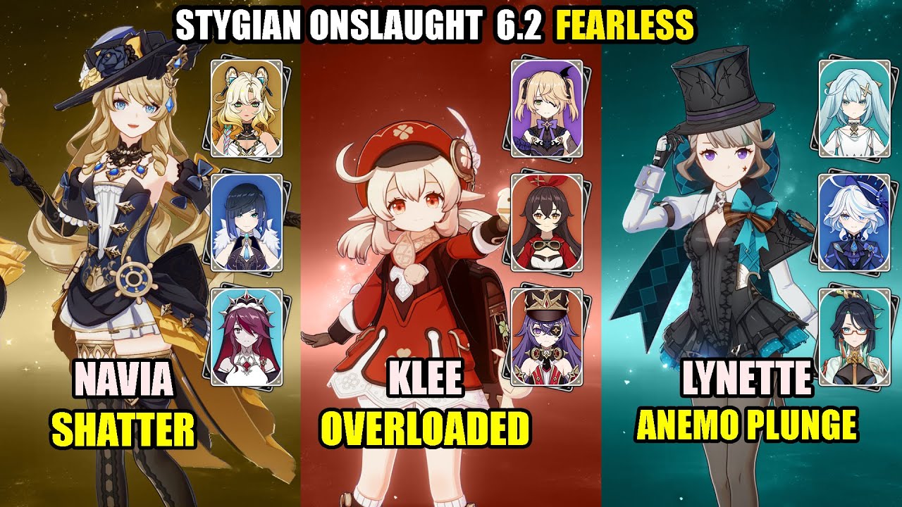 Stygian Onslaught FEARLESS | C0 Navia , C1 Klee & C6 Lynette | Genshin Impact 6.2