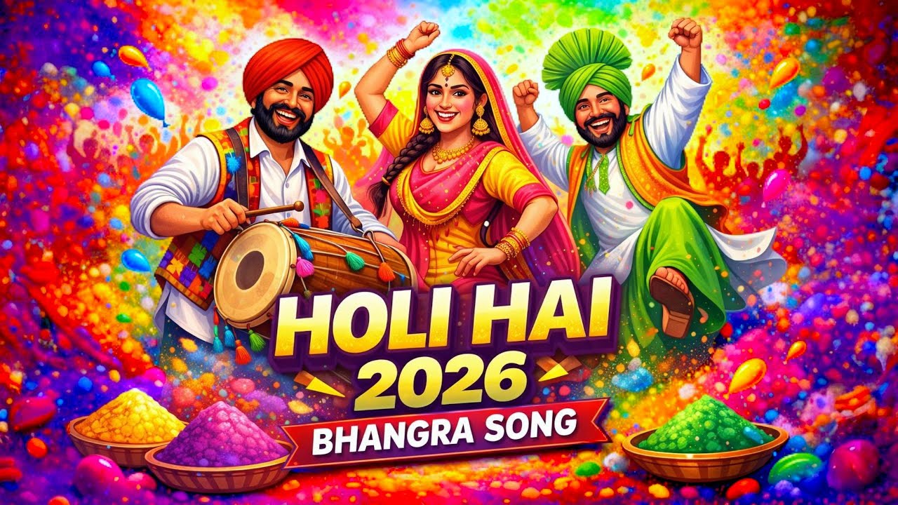 Latest Holi Hai 2026 🔥 Punjabi Bhangra Song | New Holi Dance Song 2026 | Dhol Bhangra Holi Party
