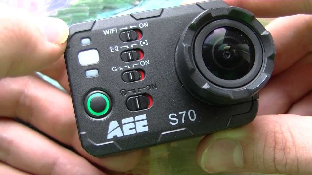 Обзор AEE S70 экскурсия по меню камеры.