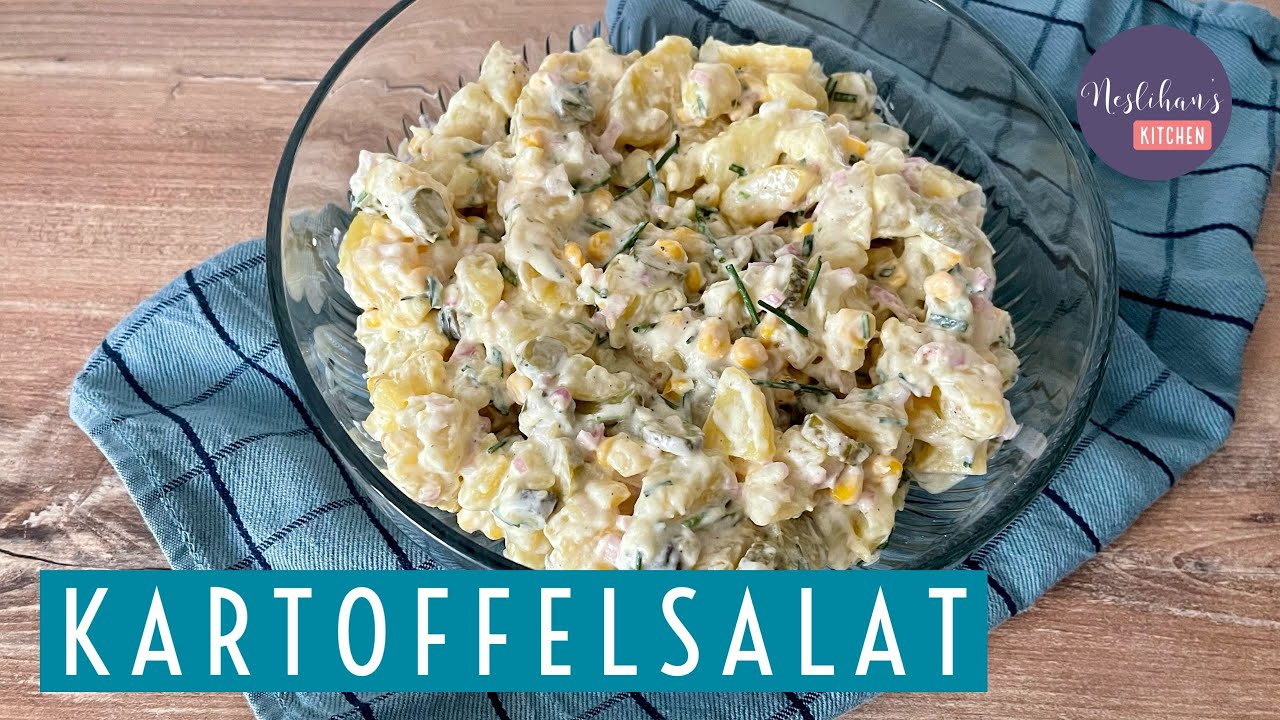 Klassischer Kartoffelsalat mit Brühe und Mayonnaise/ Mayonezli patates salatası