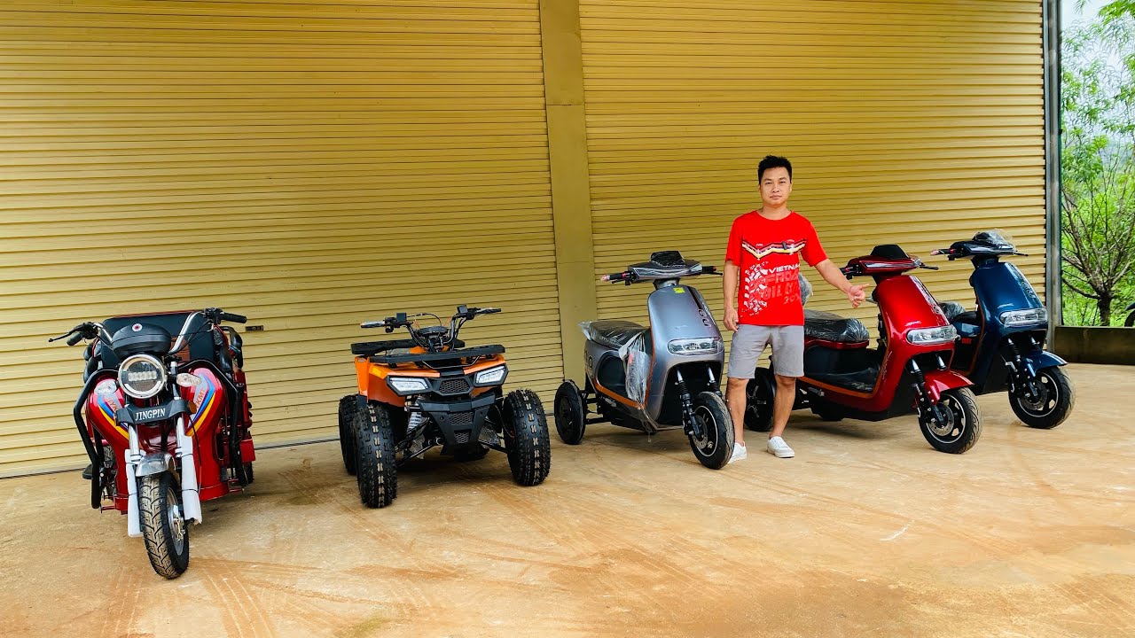 Xe 3 Bánh Chạy Xăng , Chạy Điện Cao Cấp