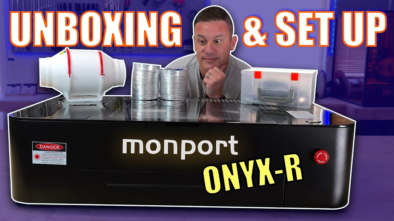 GUIDE TO THE NEW Monport ONYX R 55W CO2 Laser Engraver | UNBOX & TEST