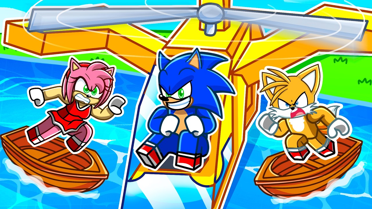 Cheating with a HELICOPTER in Roblox Build a Boat!