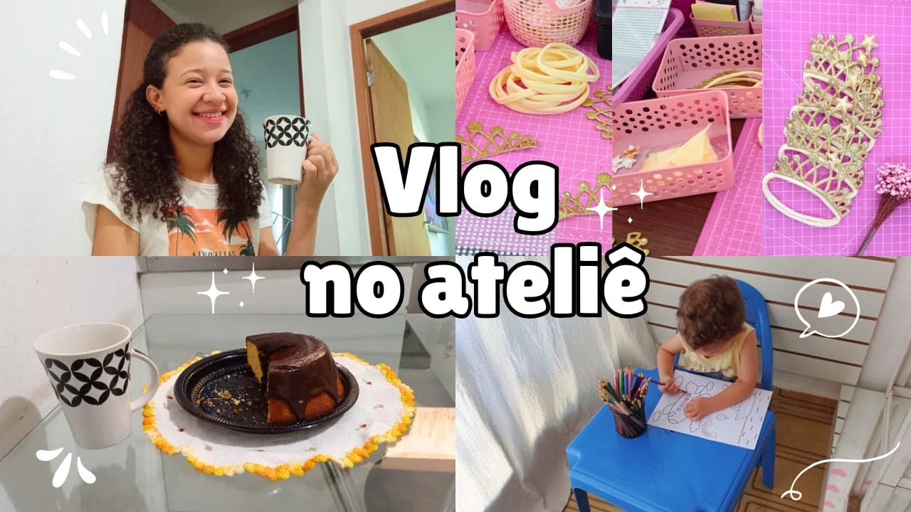 Um dia no ateliê comigo/ Rotina do ateliê / Vlog no ateliê de laços✨