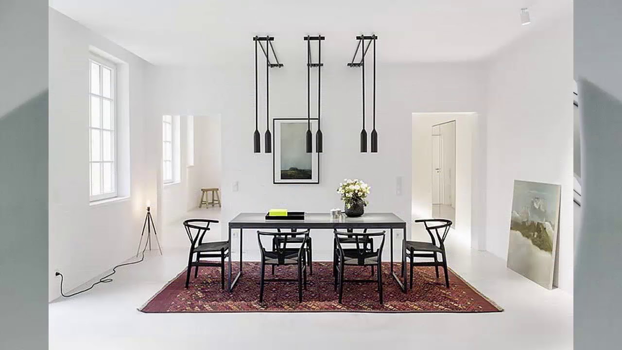 modernes Esszimmer wei&szlig;