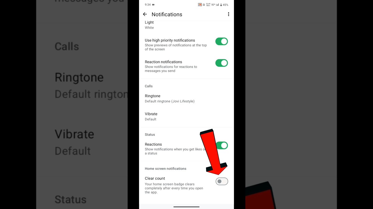 Home Screen Notification Whatsapp Clear Count 