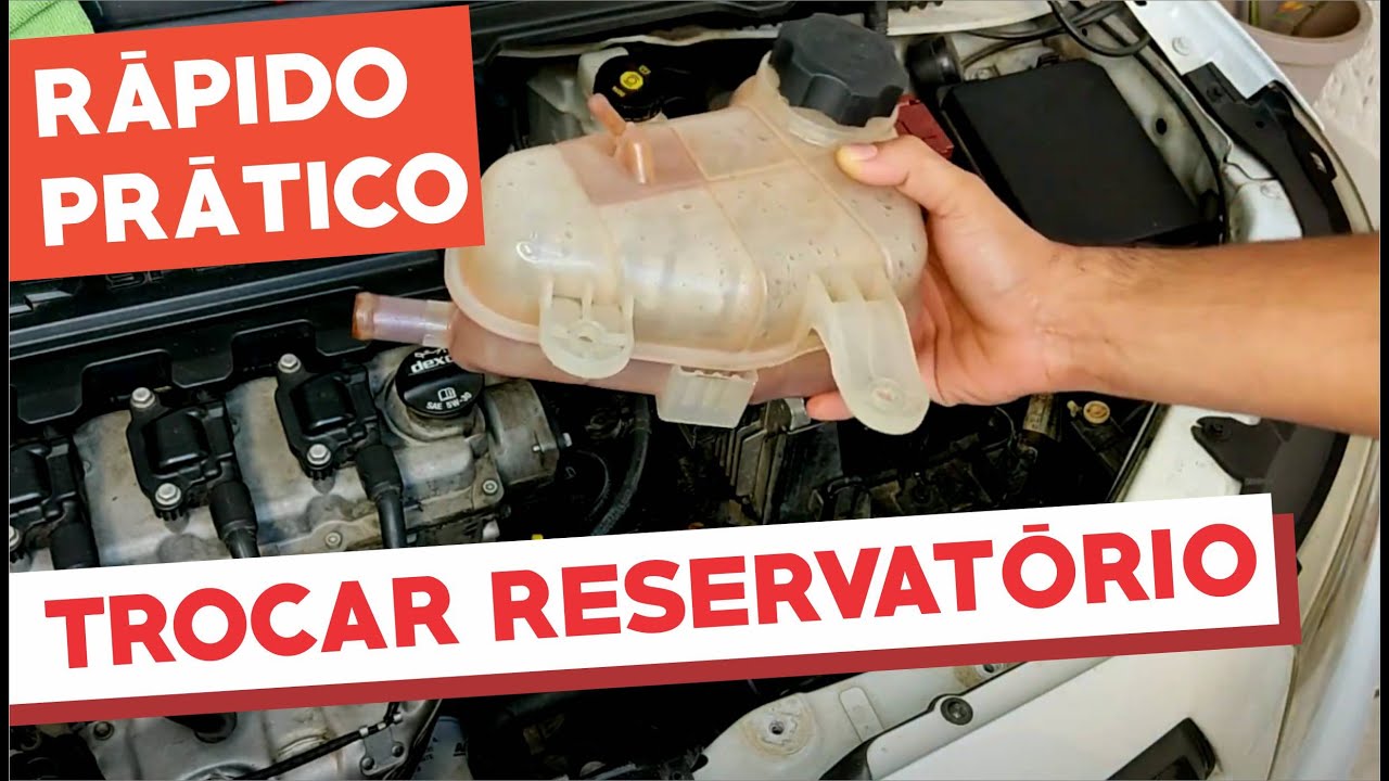 Como TROCAR reservatório de água do radiador do carro. Reservatório expansão Onix Spin Cobalt prisma