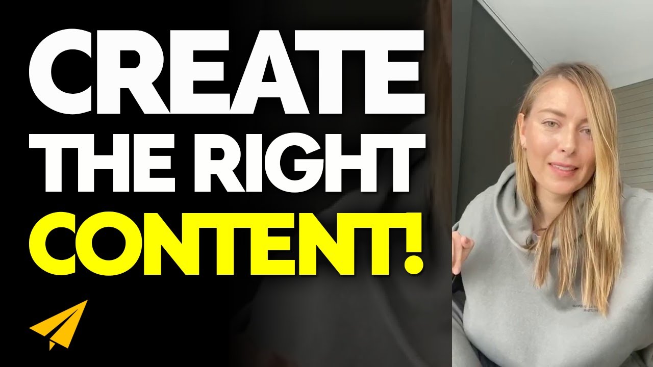 CREATE the RIGHT CONTENT That Will Resonate With Everyone! -  Maria Sharapova Live Motivation