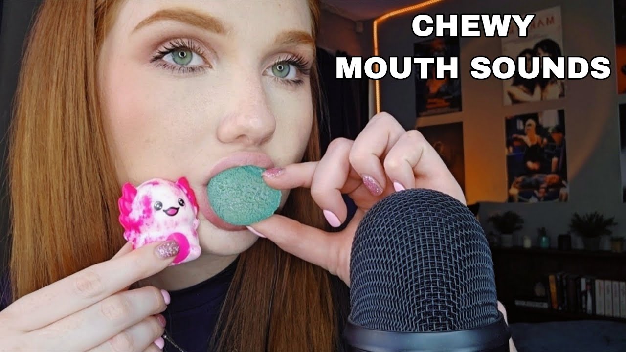 ASMR | Mouth Sounds | Chewing on random objects (inspired by @dakotabasmr) 🩷