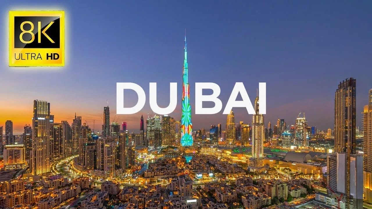 Dubai at Night in 8K VIDEO ULTRA HD HDR