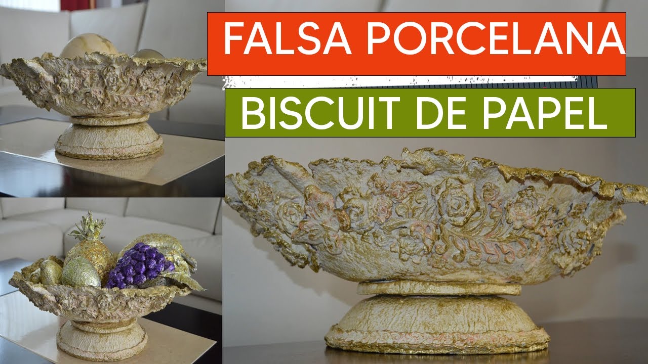 CENTRO DE MESA-PLATÒN- FRUTERO-ESTILO ROCOCO-APRENDE A RECICLAR PAPEL ESTA CUARENTENA-