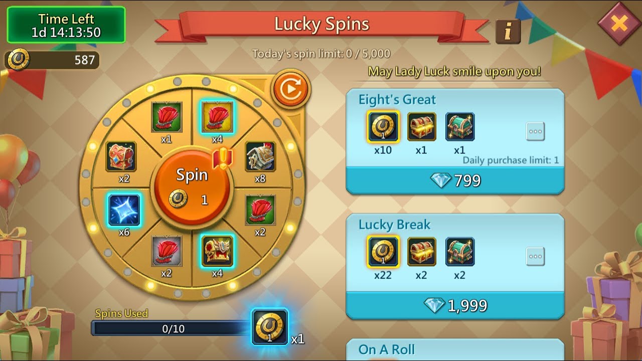 650+ Lucky Spins for Last Champion Faith । Lords Mobile